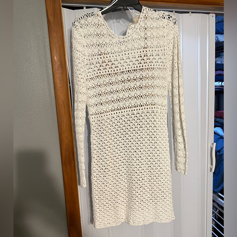 White crochet Michael Kors dress